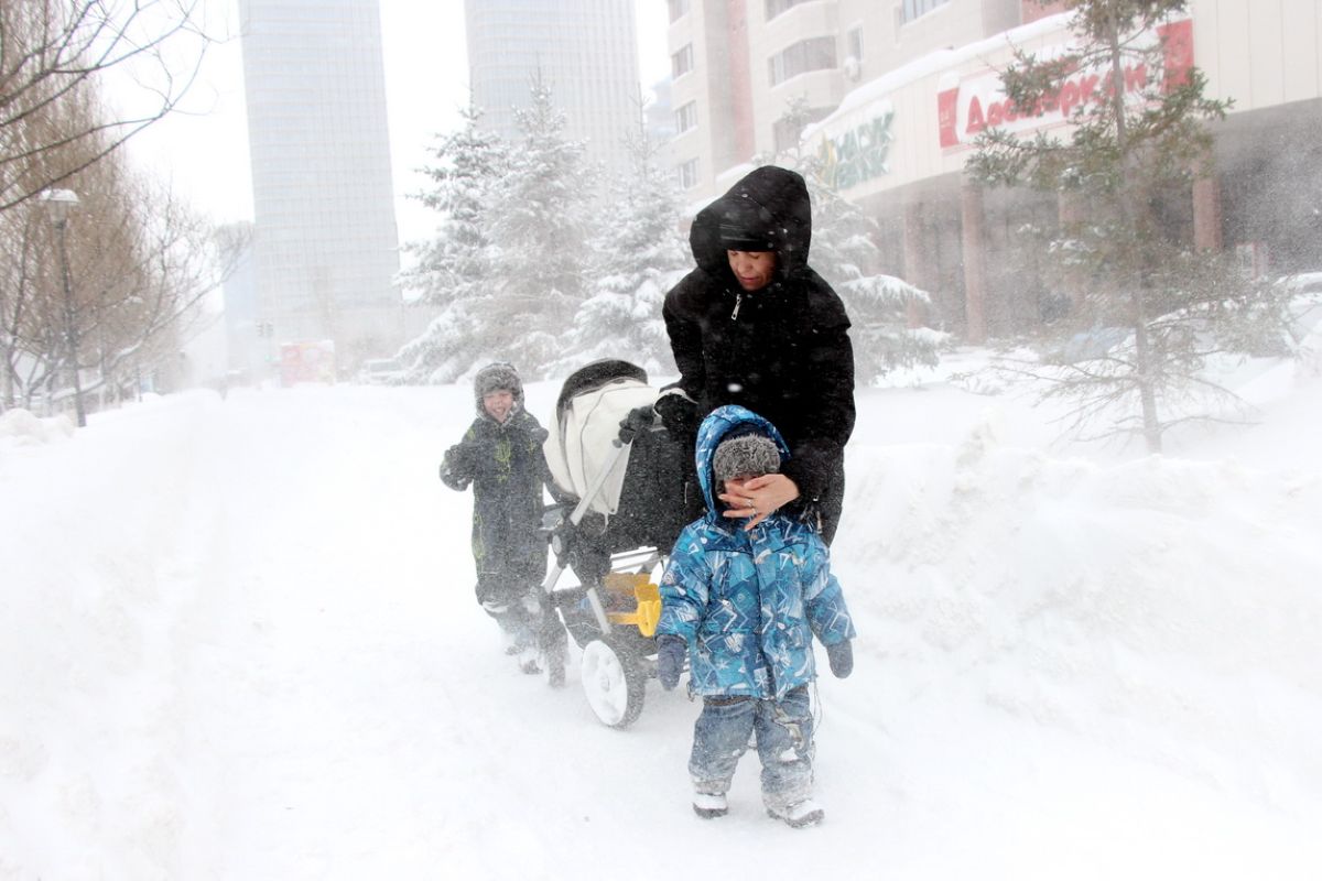 Гуілдейді ақ боран бұрқақтаған