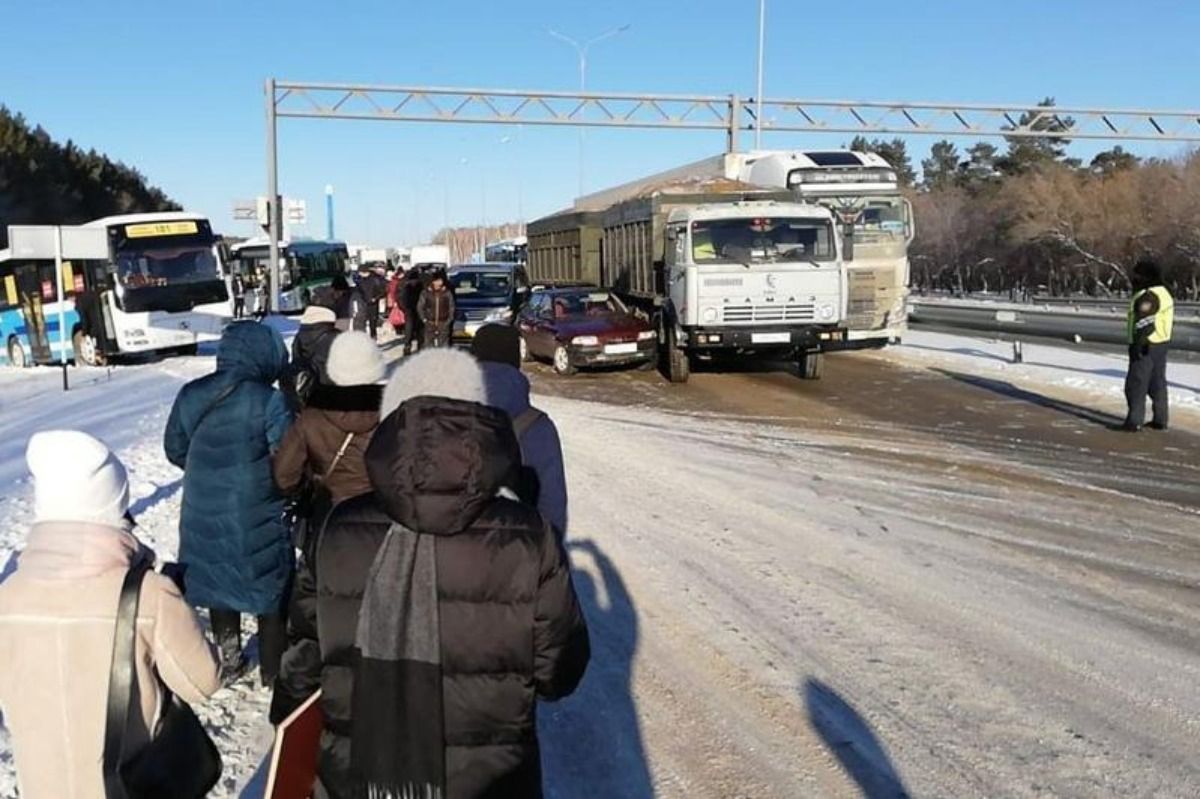 Петропавлда жаппай көлік апаты орын алды