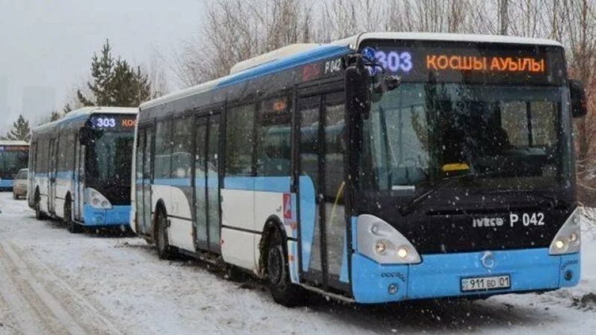 Ауа райына байланысты астана маңына қатынайтын бірнеше автобус жүрмейді