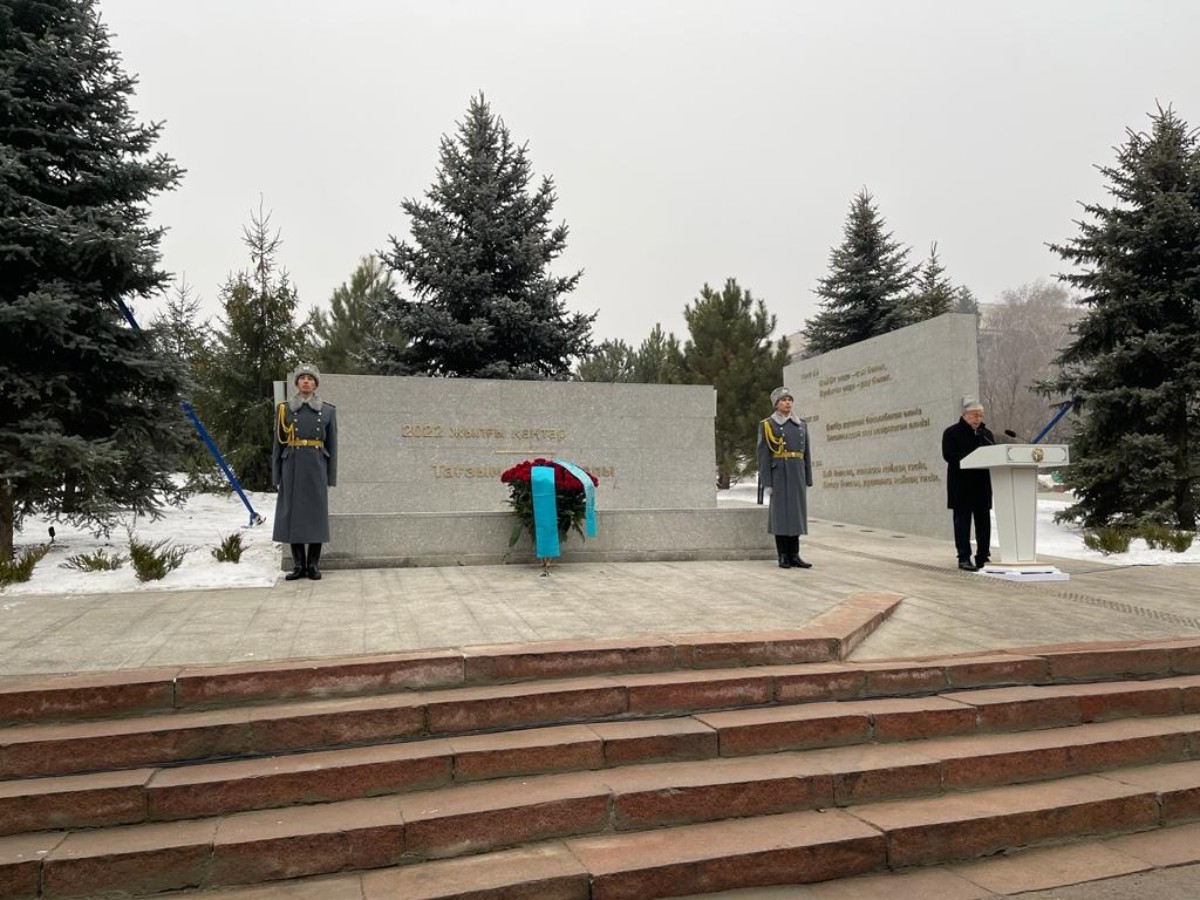 Алматыда Қаңтар оқиғасының құрбандарына арналған ескерткіш ашылды