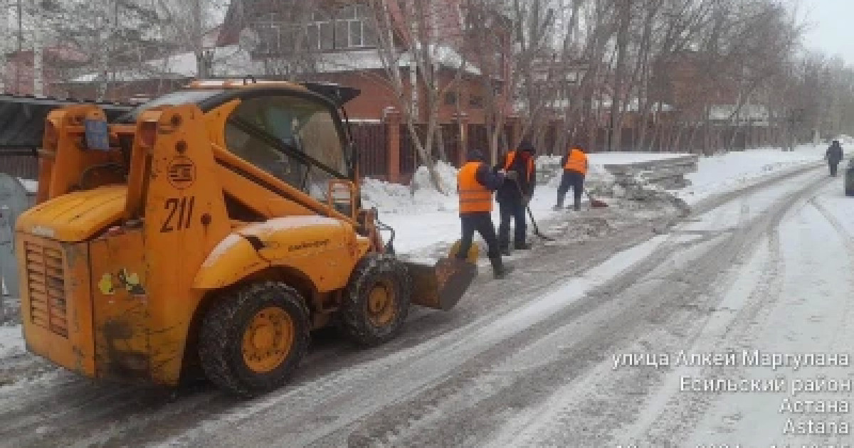 Астанадан 27 мың текше метрден астам қар шығарылды