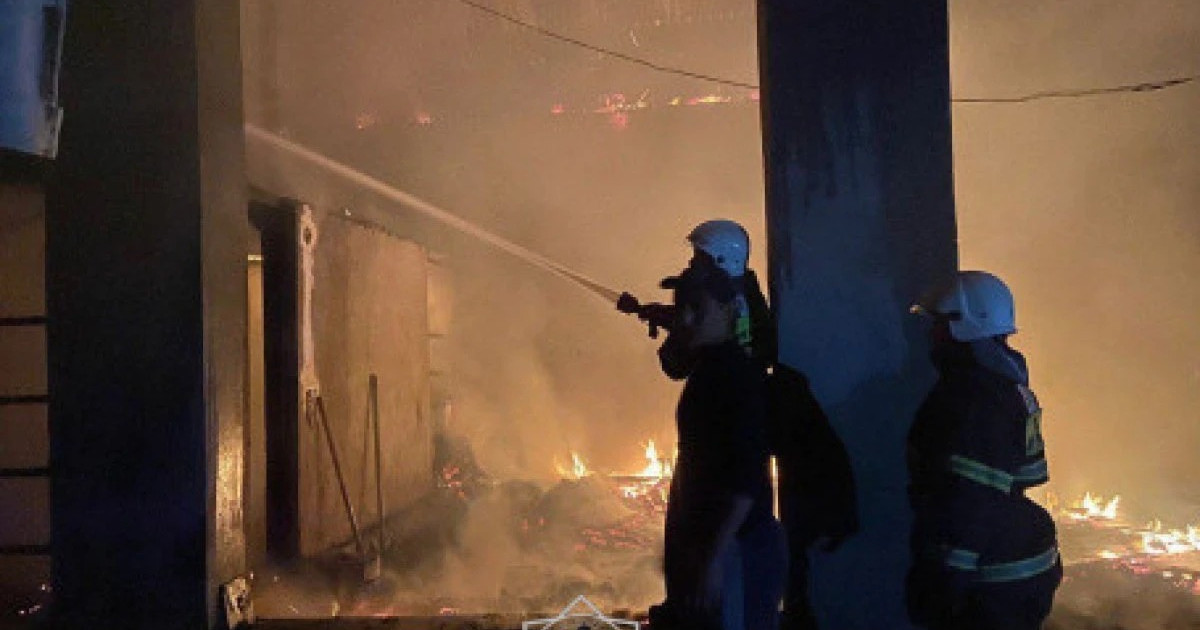 Түркістан облысында 3 тонна шөп өртенді