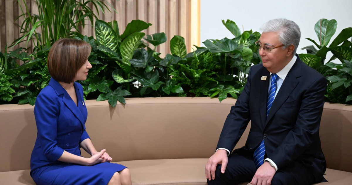 СОР29 Дүниежүзілік климат саммиті: Тоқаев Молдова президенті Майя Сандумен кездесті