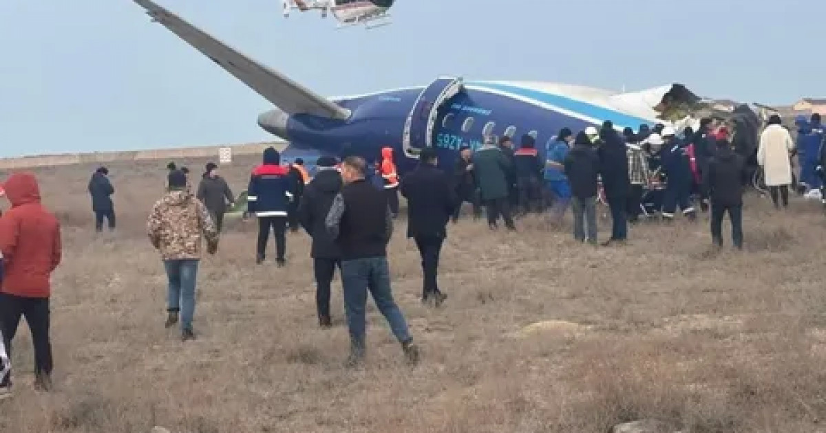 Ақтаудағы ұшақ апаты: 25 адам аман қалған