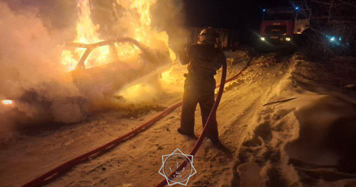 Алматы облысында көлік өртенді