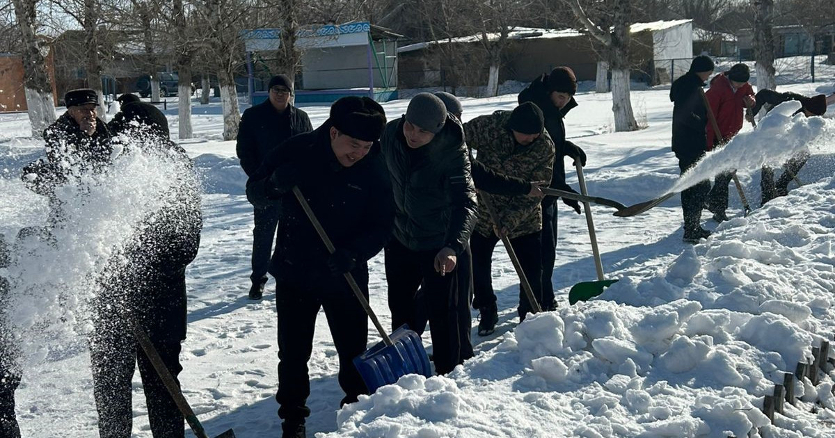 Қар тазалап қамқорлық жасаған жастар қарттардың жүректеріне жылулық сыйлады