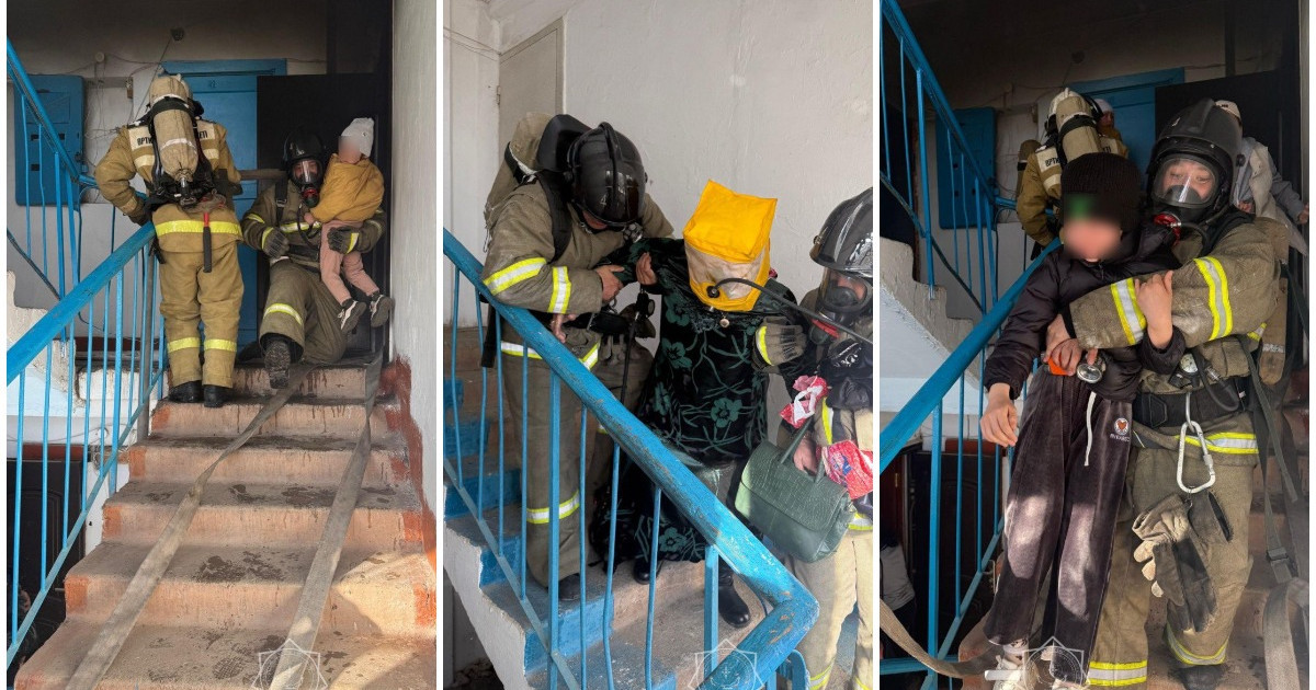 Арқалықтағы бір пәтерде өрт шығып, құтқарушылар 14 адамды эвакуациялады