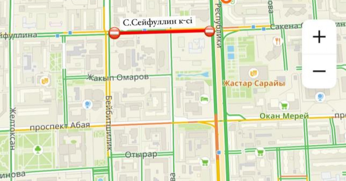 Астанада тағы бір көше жөнделуге жабылды