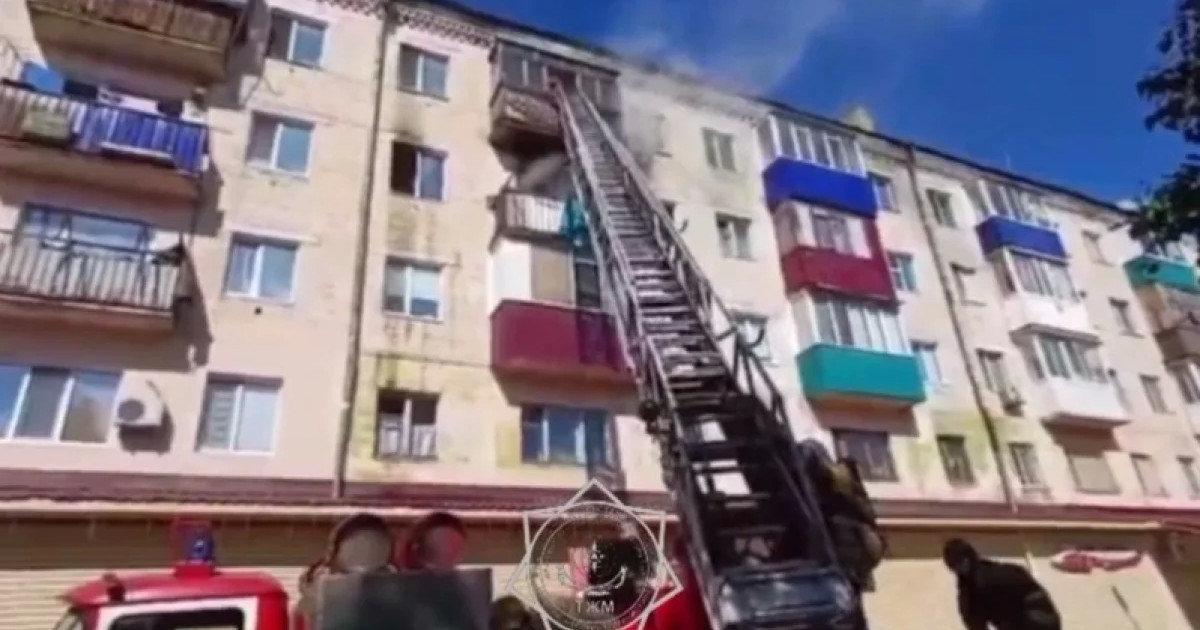 Қостанай облысында бес қабатты үй өртенді