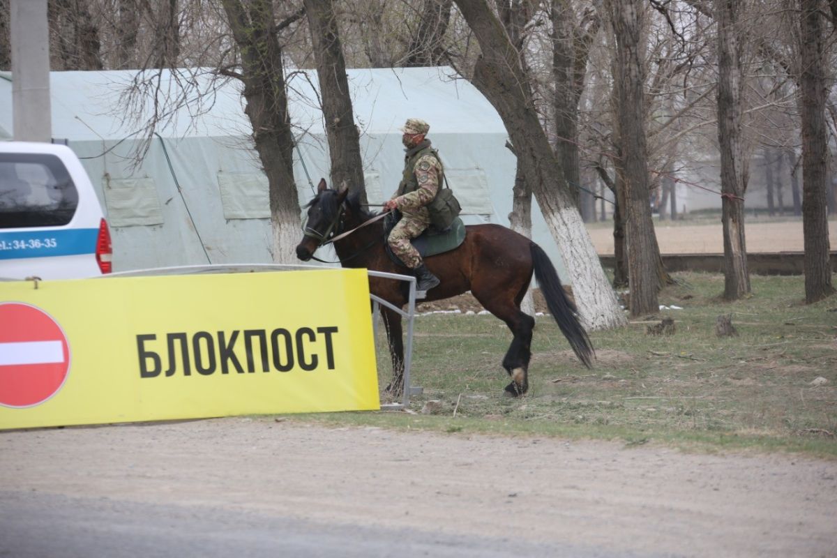 Тараздағы тәртіпті атты әскер бақылайды