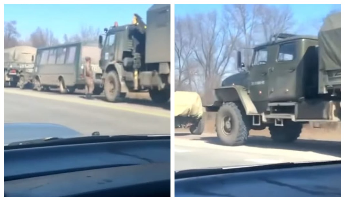 Алматы-Қапшағай тас жолында тізіліп тұрған әскери техниканың видеосы тарады