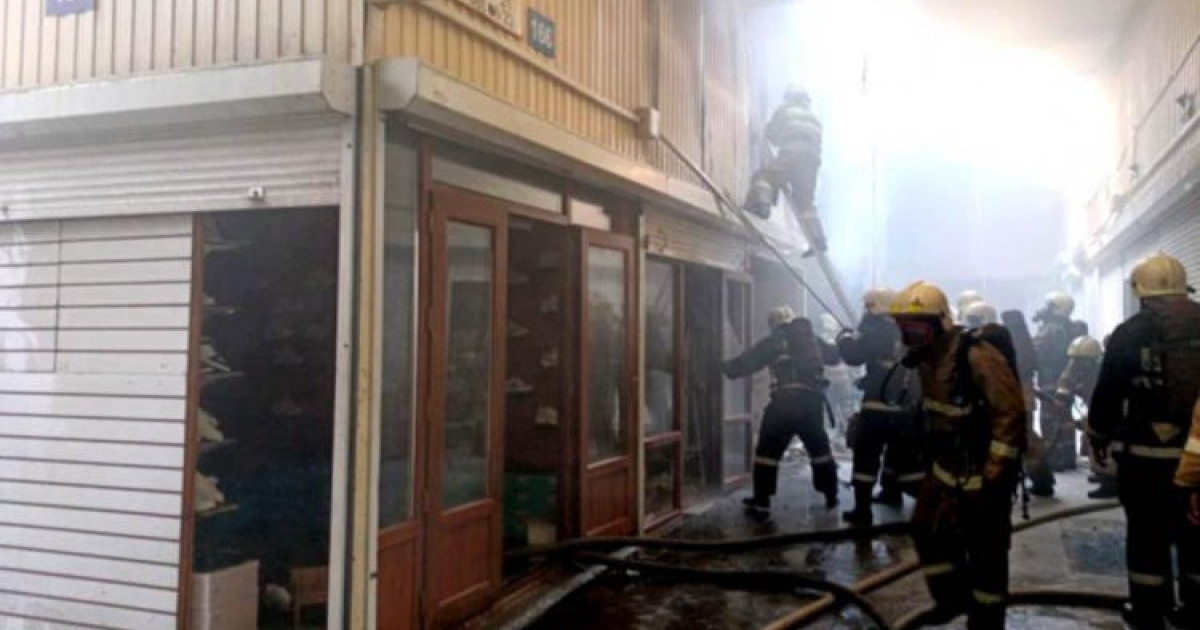 Алматыдағы барахолка базары тағы да өртке оранды