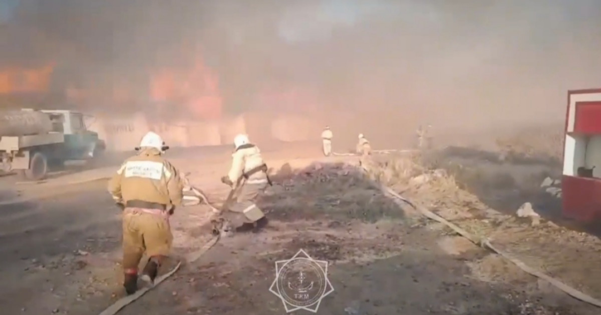 Ақмола облысында ірі астық қоймасы өртенді