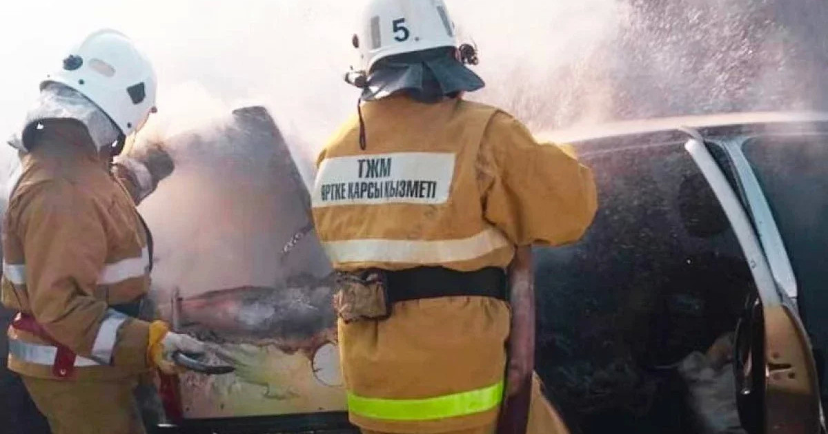 Астанада тағы бір көлік өртенді