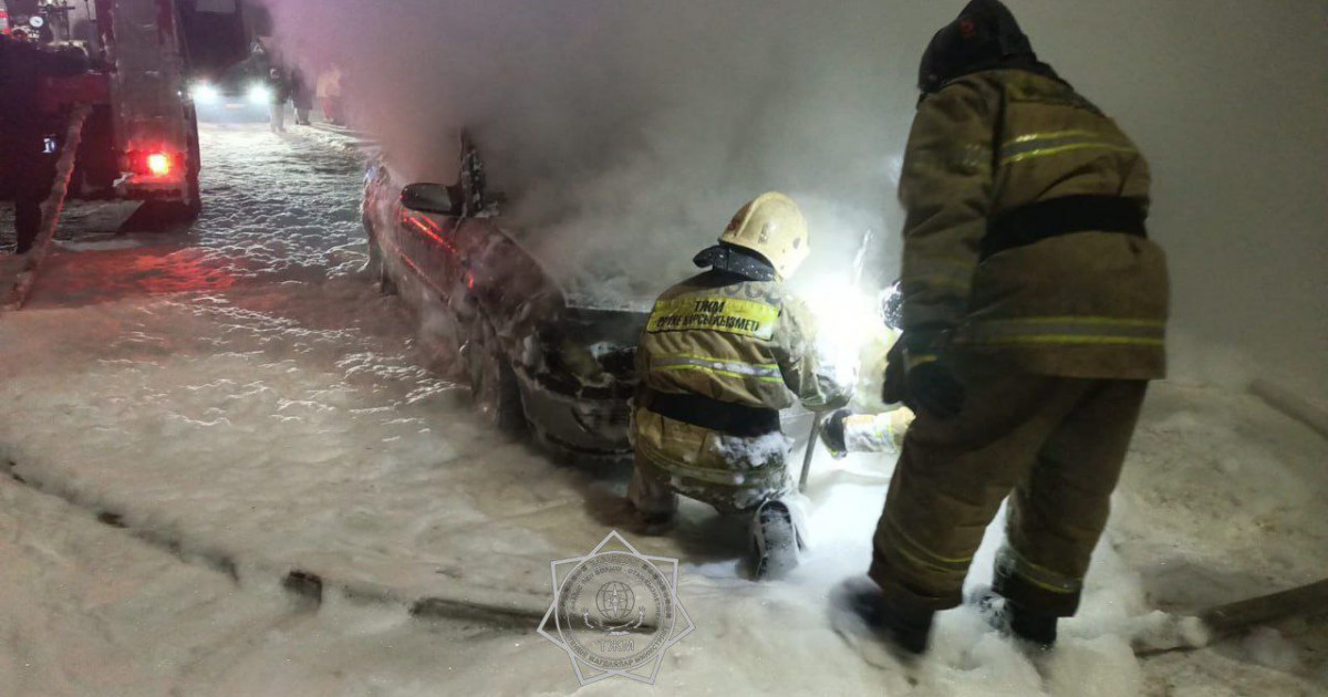 Астанада автокөлік өртенді