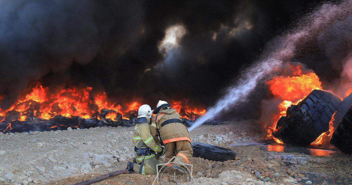 Талғар ауданындағы дөңгелек шығаратын зауытта өрт шықты