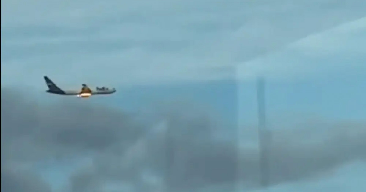 Ұшақ құстармен соқтығысып, әуеде өртке оранды (видео)