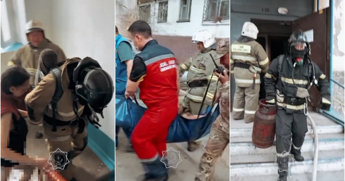 Теміртауда өрт сөндірушілер пәтерден екі адамды құтқарды