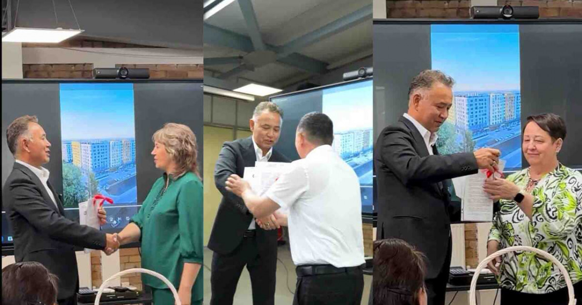 Кәсіпкер Алагөзовтен пәтер алғандар алғаш рет жаңа баспанаға кірді