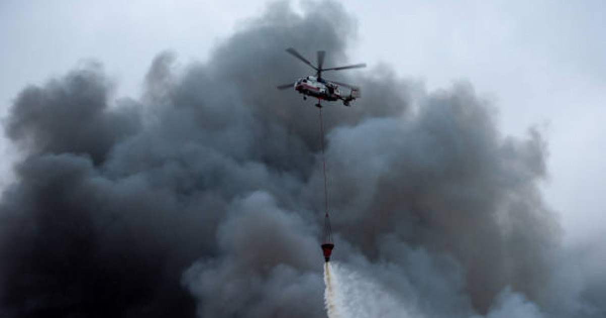 Жетісуда 2 600 метр биіктікте тау өртеніп жатыр: өрт тікұшақпен сөндірілуде