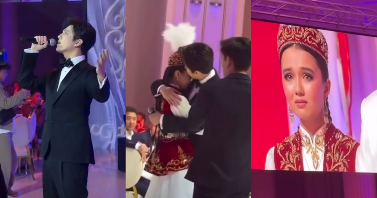 «Аймаңдайлым менің»: Димаш Құдайберген ұзатылып бара жатқан қарындасына ән арнады