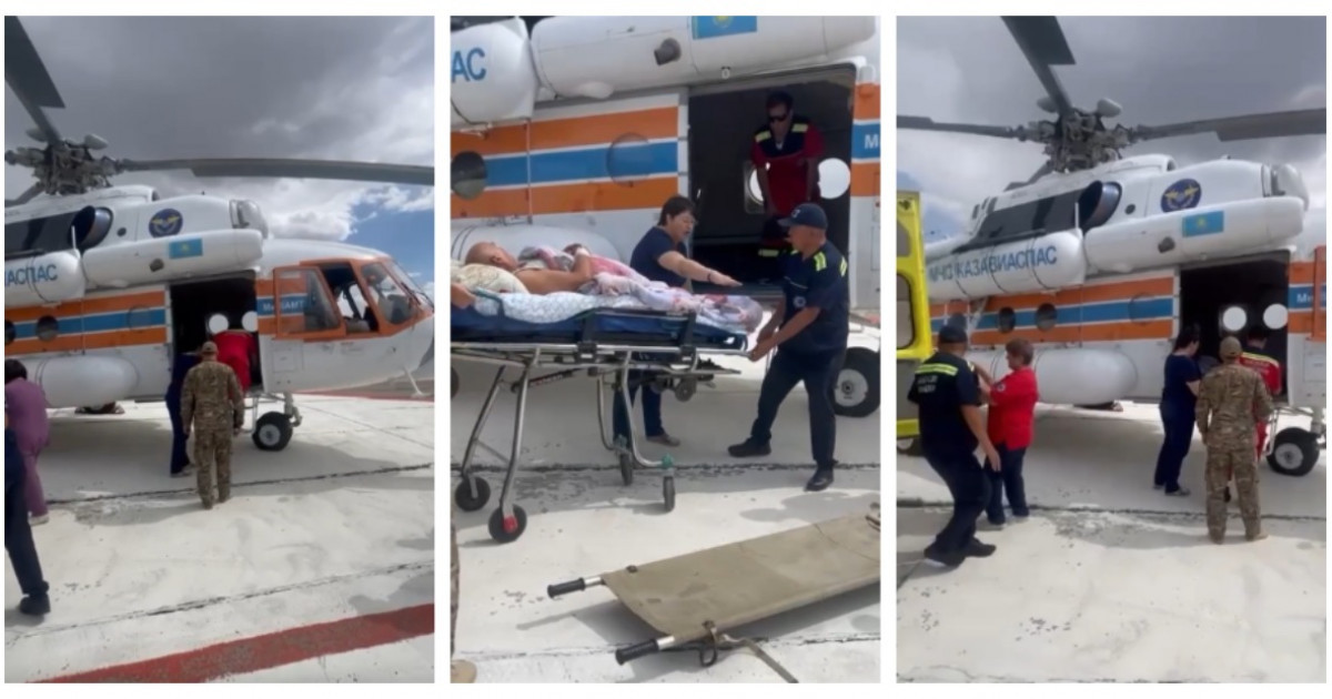 Дәрігерлер науқасты тікұшақпен тасымалдауға мәжбүр болды