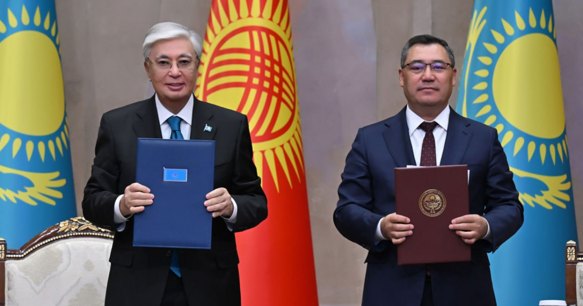 Қазақстан мен Қырғызстанның мемлекет басшылары Бірлескен мәлімдеме қабылдады