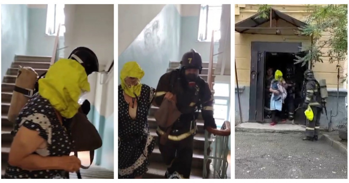 Өскемендегі өрт: екі адам пәтер ішінде қамалып қалды