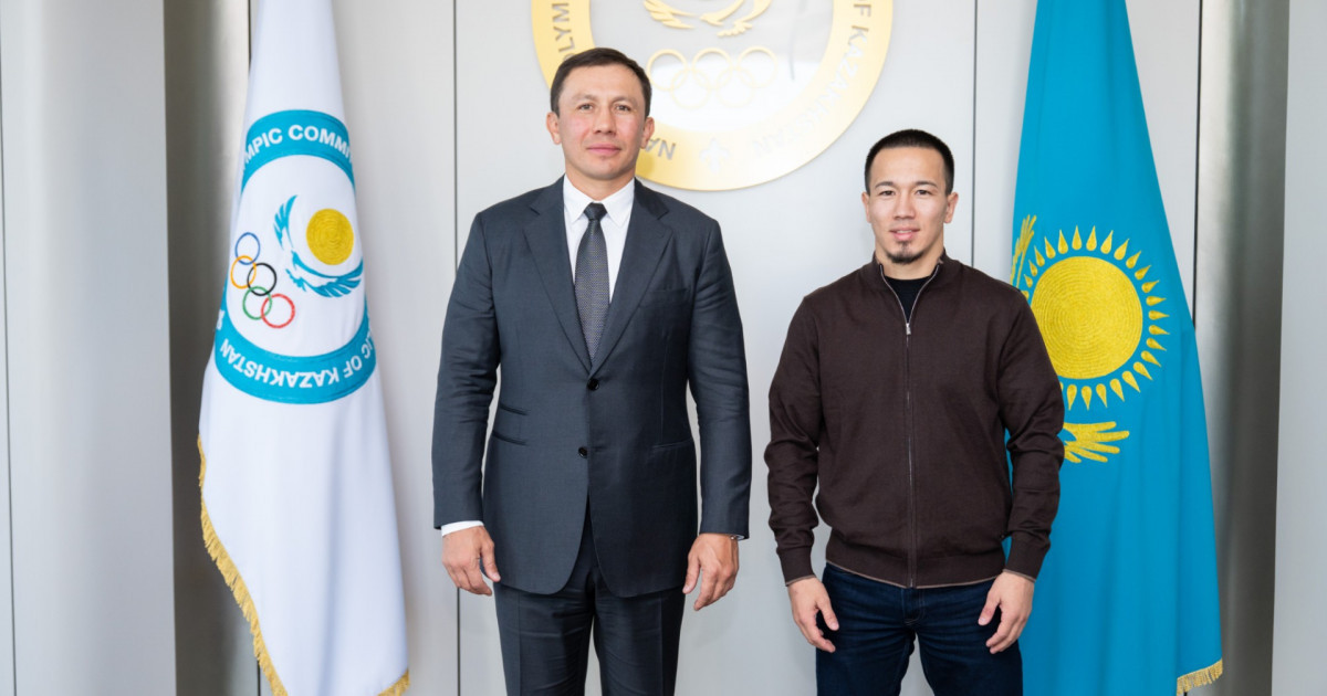 Геннадий Головкин елімізге 26 жылдан кейін алтын сыйлаған балуанмен кездесті