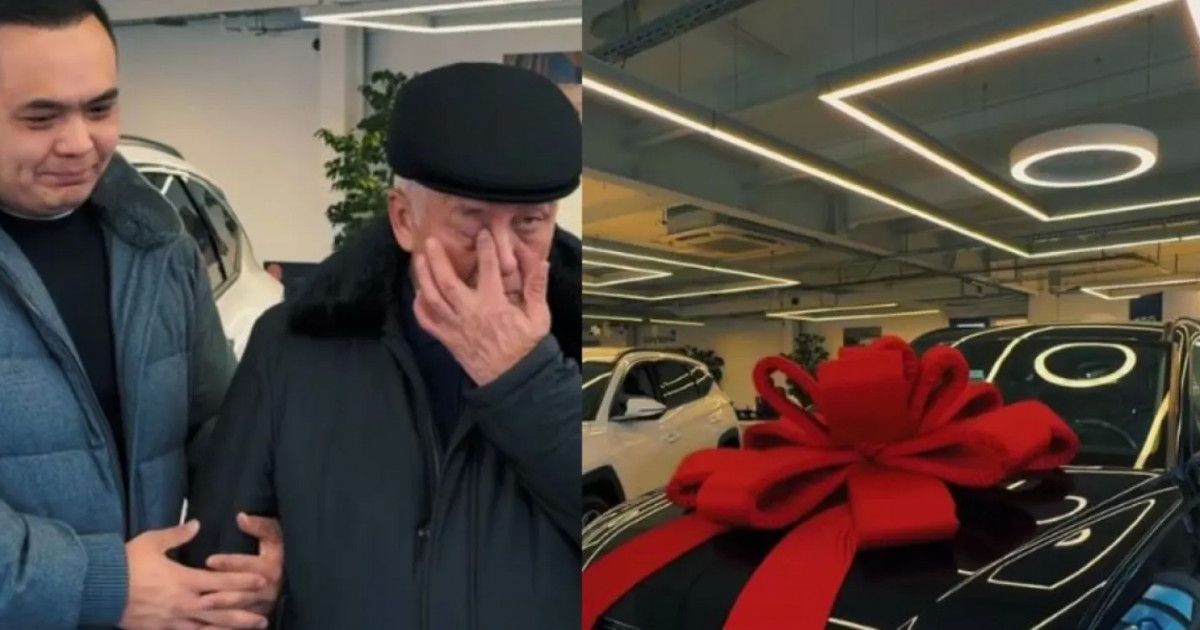 «Үйде береке, жолда амандық болсын!»: блогер Жан Ахмедиев қайын атасына су жаңа көлік сыйлады