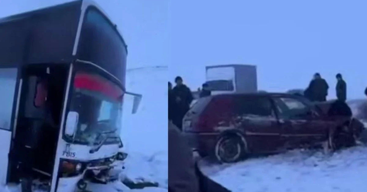 Жамбыл облысында автобус пен жеңіл көлік соқтығысты