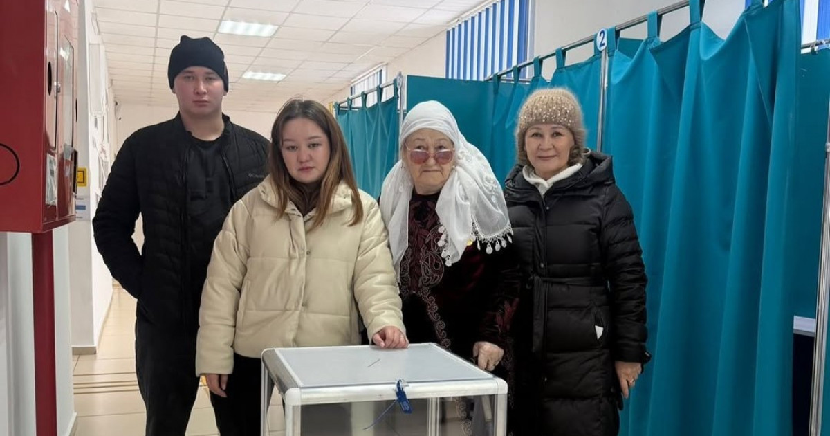 Ақмола облысы Жарқайың ауданында төрт буын бір учаскеде дауыс берді