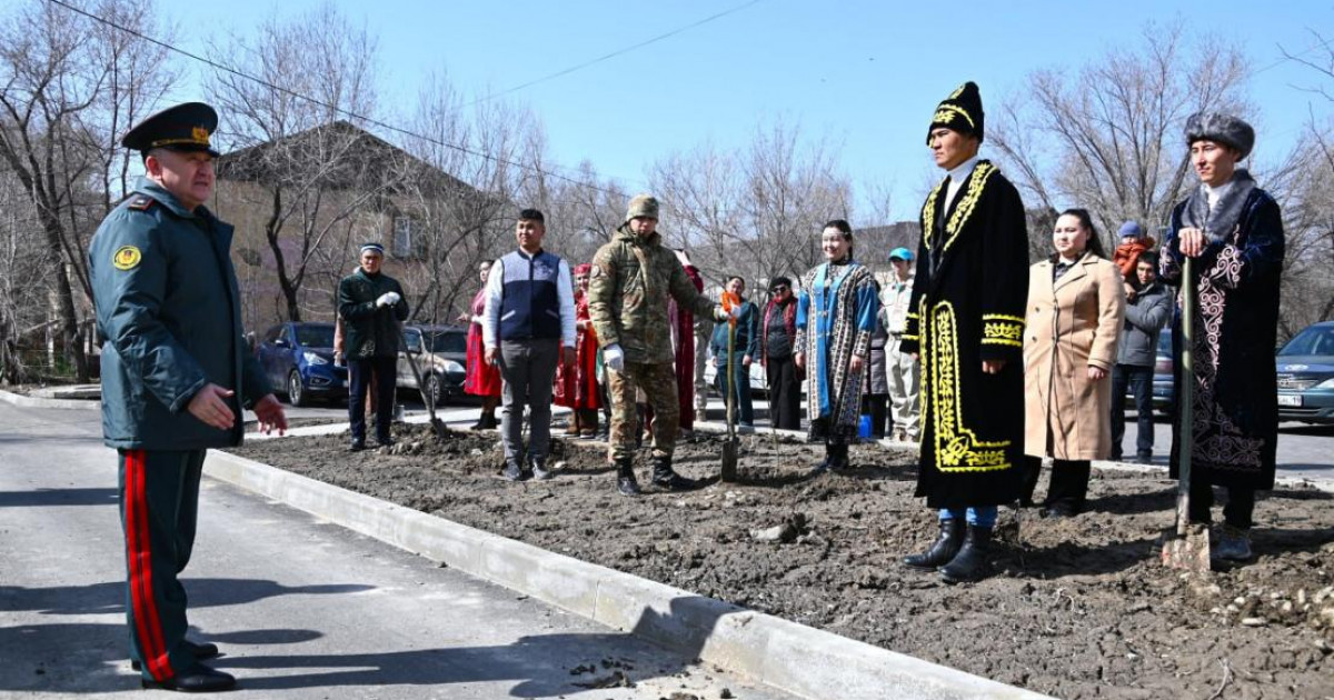 Әскери гарнизондарда Жаңару күніне орай ағаш егу акциясы өткізілді