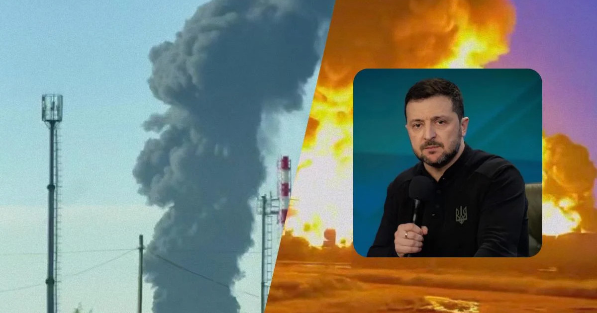 Украина дрондары Ресейдің әскери-теңіз базасы мен мұнай базасына соққы жасады – Зеленский