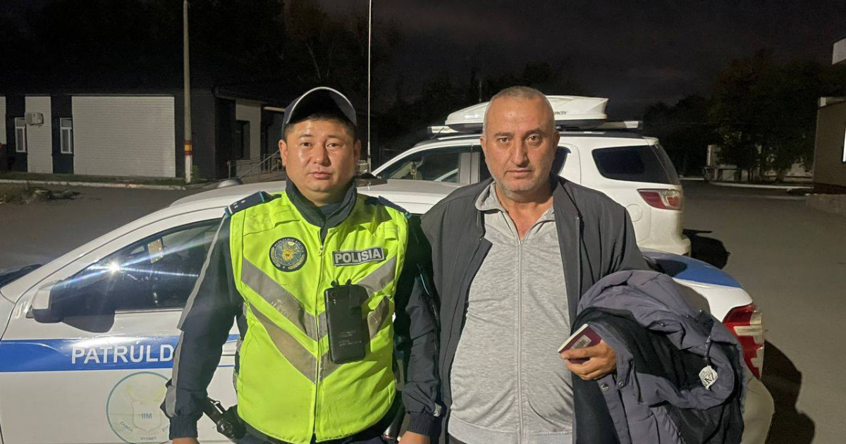 Полицейлер жолда өзін жайсыз сезінген түрік азаматына көмек көрсетті