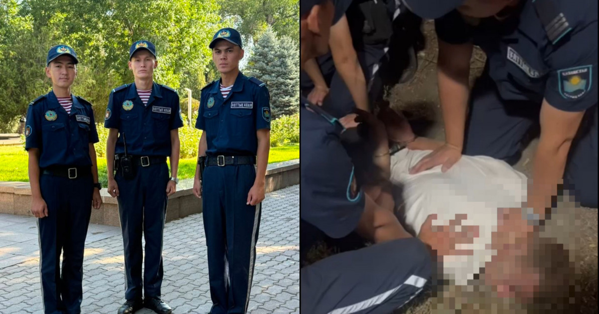 Талдықорғанда Ұлттық ұлан сарбаздары пышақпен қаруланған тәртіп бұзушыны ұстады
